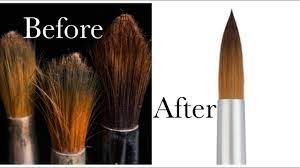 reshape damaged paint brush