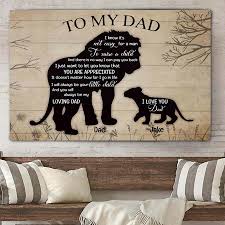 personalized to my dad lion poster i