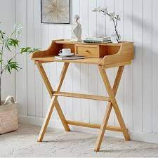 The folding desk gets folded easily to the tabletop. Clover Folding Desk Overstock 21586038