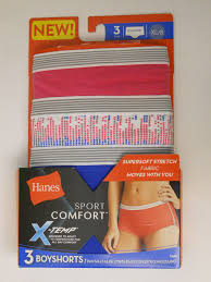 Hanes Women S Sport Comfort X Temp Boy Shorts 3 Pack Size 8 Xl Assorted Colors