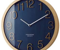 Plock Royal Navy Blue Silent Clock