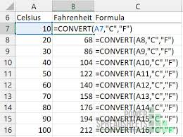 Excel Convert Celsius To Fahrenheit In