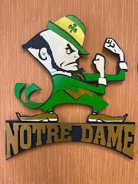Notre Dame 3 D Metal Wall Logo