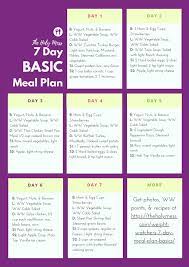 weight watchers 7 day meal plan for 23
