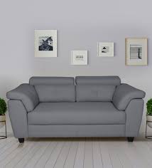 ertico leatherette 2 seater sofa in