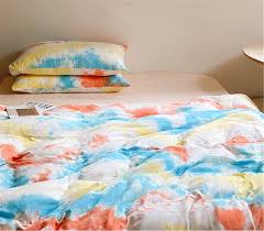 summer tie dye bedding set fresh blue