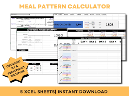 meal pattern calculator rd2rd