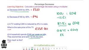 calculating a percene decrease you