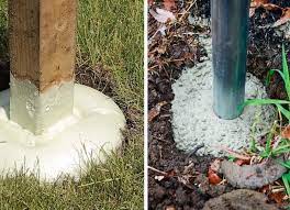 expanding foam vs concrete fence post