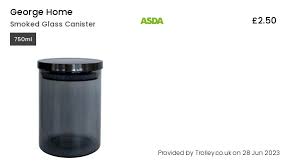 Smoked Glass Canister 750ml