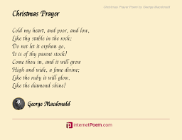 christmas prayer poem by george macdonald