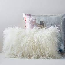 mongolian lamb pillow covers clearance