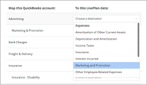 Mapping Quickbooks Accounts To Liveplan Data Palo Alto