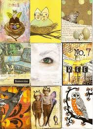 It's an active group, with themed monthly swaps, and additional voluntary swaps that often explore new techniques. Artist Trading Cards Spark Central