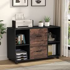 A mobile file storage system was considered, but the sensitive documents inside demanded the system would meet federal security & fire protection design requirements? 17 Stories 2 Drawer Wood Large Mobile Lateral Letter Size Filing Cabinet Printer Stand With Storage Shelves And Wheels For Home Office Reviews Wayfair Ca