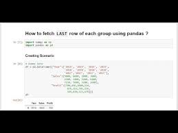 python how to fetch last row of each