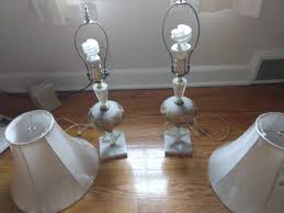 2 Vintage Table Lamps With Marble Base