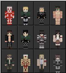 Published 1 month ago by herogreen. Attack On Titan Skin Pack Minecraft Skin Packs