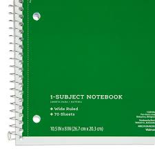 Pen+gear 70ct Green Notebook WR - Walmart.com