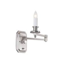 Swing Arm Sconce With Electric Candle