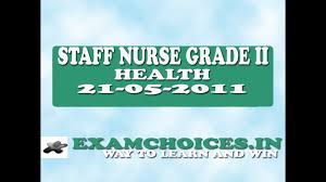 Staff Nurse Grade Ii Health Kerala Psc Previous Question Paper 2011