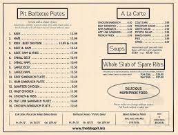 the barbecue pit menu in national city