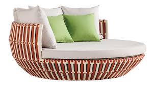 Apricot Modern Outdoor Round Chaise