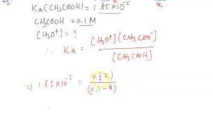 Ka For Acetic Acid Hc2h3o2