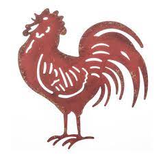 red rooster metal wall decor hobby