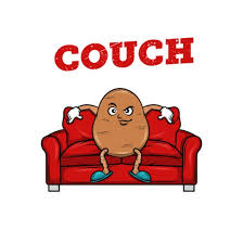 couch potato potato digester nerd sofa