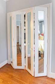 Installing a mirror on a closet door is an attractive way to visually increase the size of a room. 40 Easy Diys That Will Instantly Upgrade Your Home Mirrored Bifold Closet Doors Closet Door Makeover Mirror Closet Doors