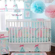 Pixie Baby In Aqua 3pc Crib Bedding Set