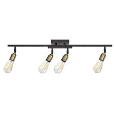 Globe Electric Bryce 3 Ft 4 Light Oil Rubbed Bronze And Antique Track Lighting Kit Bulbs Included 59035 The Home Depot