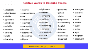 80 positive words to describe people