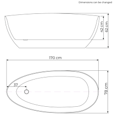 The typical sizes for oval bathtubs are usually 60 in length, but 41 wide. Freestanding Bathtubs In Sanitary Acrylic Or Rocksolid Nordkap Living