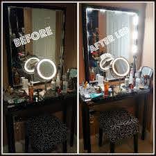 Lighted Makeup Vanity Led Kit With Dimmer Makeup Vanity Lighting Mirror Kit Led Vanity Lights