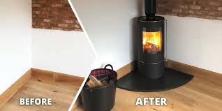 Wood Burning Stove Installation In A