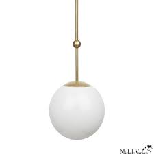 Brass Ball And Glass Globe Pendant Light 10 Inch Michele Varian Shop