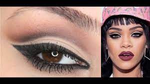 rihanna makeup tutorial for hooded eyes