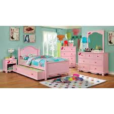 America Alpine Rose Pink Wood Twin Bed
