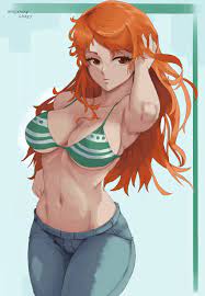 nami (one piece) drawn by niksoncrazy | Danbooru