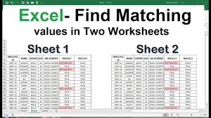 2 worksheets compare two excel sheets