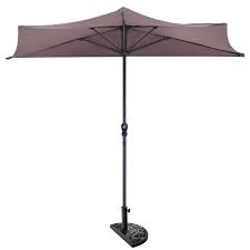 9 Feet Patio Bistro Half Round Umbrella