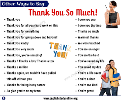 This time we are going to look at this expression, make my day. can you explain the meaning of make my day? Thank You Synonym 45 Powerful Synonyms For Thank You For Esl Learners English Study Online