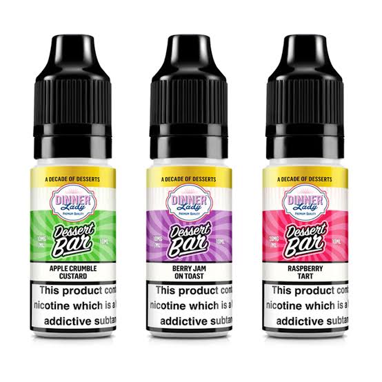 Dinner Lady Dessert Bar Salts 10ml Nic Salts Eliquid (Pack of 10) | UFA DISTRO