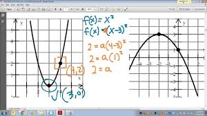 writing quadratic equations given two