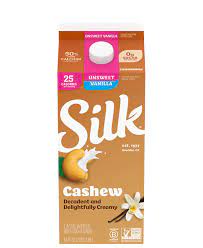 unsweet vanilla cashewmilk silk