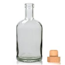 700ml Glass Spirit Bottle Cork Cap