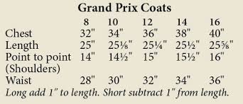 Grand Prix Show Coat Sizing Chronicle Forums
