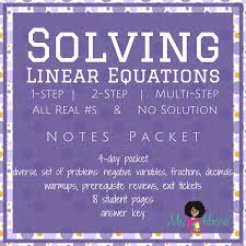 Solving Equations Notes Packet Pdf